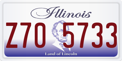 IL license plate Z705733