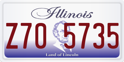 IL license plate Z705735