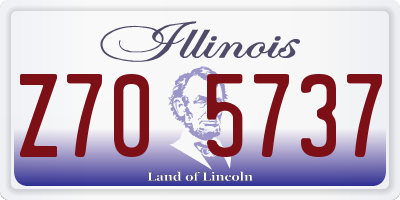 IL license plate Z705737