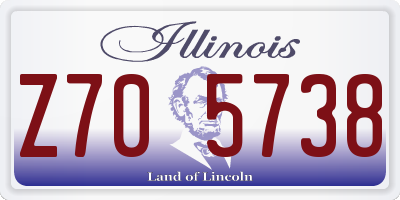 IL license plate Z705738