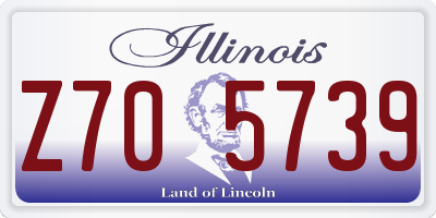 IL license plate Z705739