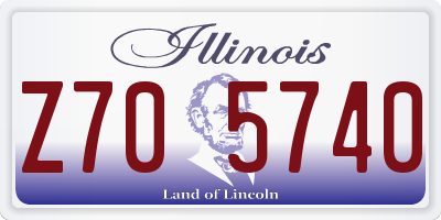 IL license plate Z705740