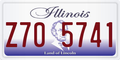 IL license plate Z705741