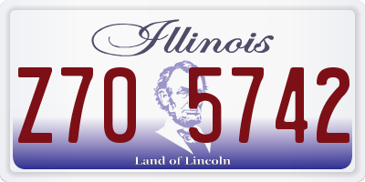 IL license plate Z705742