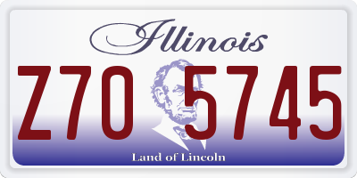 IL license plate Z705745
