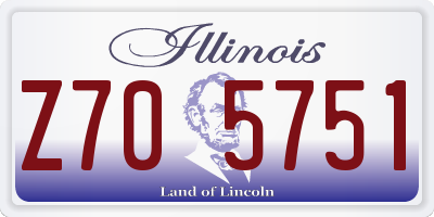 IL license plate Z705751