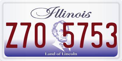 IL license plate Z705753