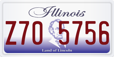 IL license plate Z705756