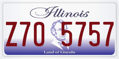 IL license plate Z705757