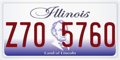 IL license plate Z705760