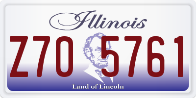IL license plate Z705761