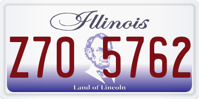 IL license plate Z705762