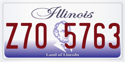 IL license plate Z705763