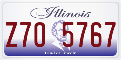 IL license plate Z705767