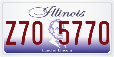 IL license plate Z705770