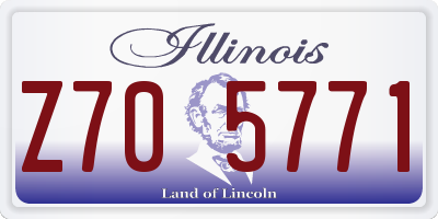 IL license plate Z705771