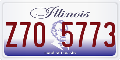 IL license plate Z705773
