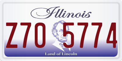 IL license plate Z705774