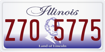 IL license plate Z705775