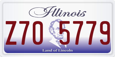 IL license plate Z705779