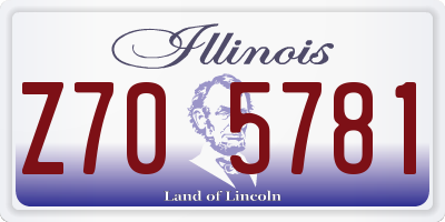 IL license plate Z705781