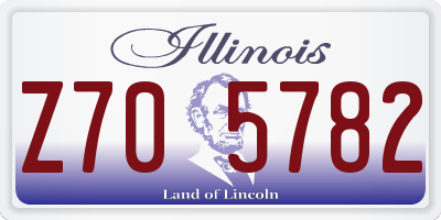 IL license plate Z705782