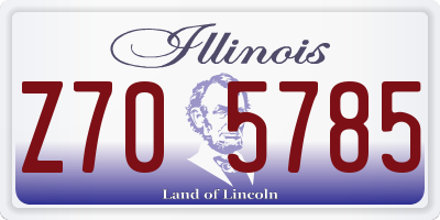 IL license plate Z705785