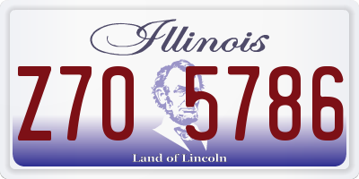 IL license plate Z705786