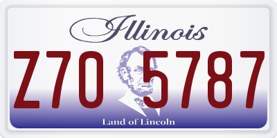 IL license plate Z705787