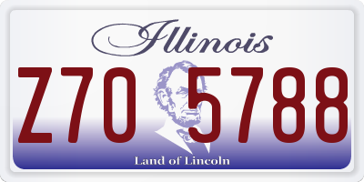 IL license plate Z705788
