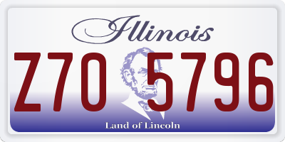 IL license plate Z705796