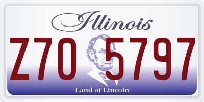 IL license plate Z705797