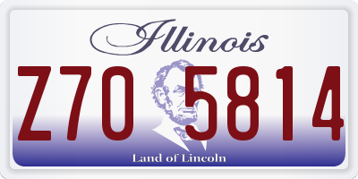 IL license plate Z705814