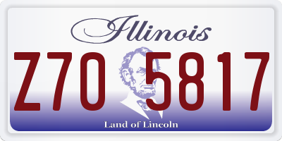 IL license plate Z705817