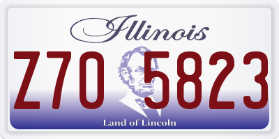 IL license plate Z705823
