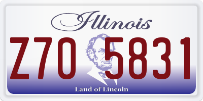 IL license plate Z705831