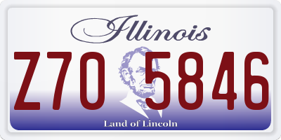 IL license plate Z705846