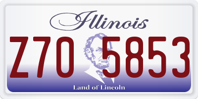 IL license plate Z705853