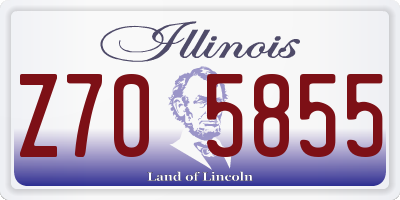 IL license plate Z705855
