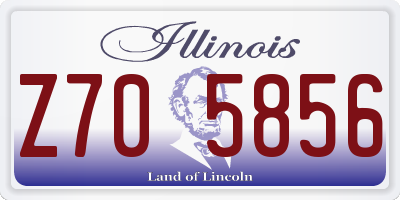 IL license plate Z705856