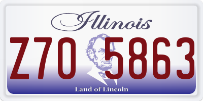 IL license plate Z705863