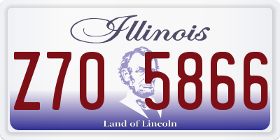 IL license plate Z705866
