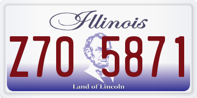 IL license plate Z705871