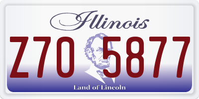 IL license plate Z705877