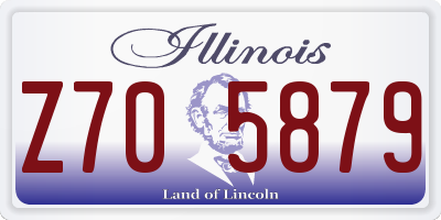 IL license plate Z705879