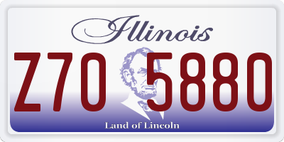 IL license plate Z705880
