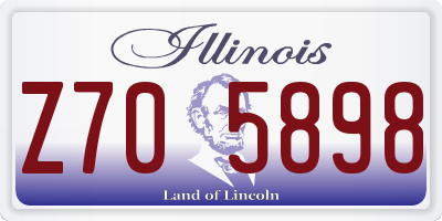 IL license plate Z705898