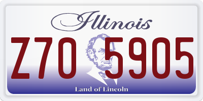 IL license plate Z705905