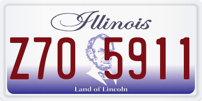 IL license plate Z705911