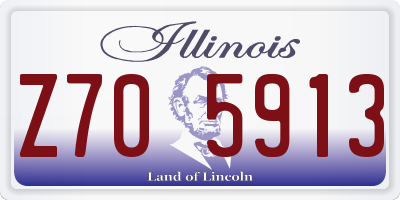 IL license plate Z705913